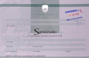 OPRAVIČILO STARŠEM ZA SLAB UČNI USPEH